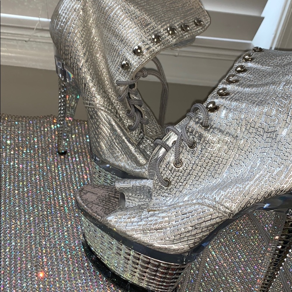 Exotic Silver Boots